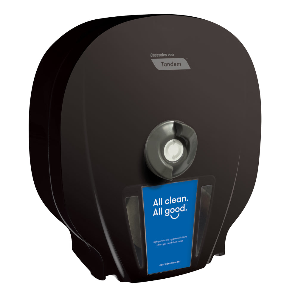 Distributeur Cascades PRO Tandem haute capacité pour salle de bain X4 - Noir