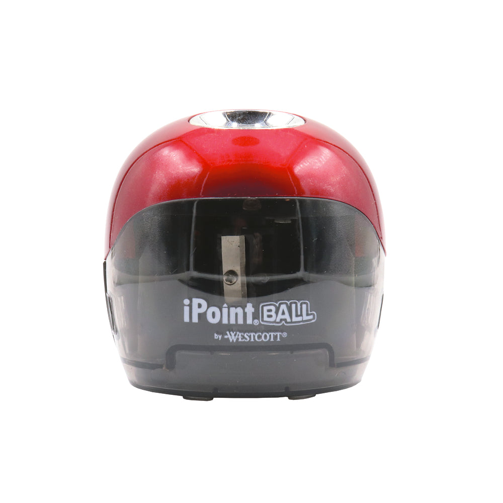Taille-crayon Westcott iPoint Ball - Fonctionne avec piles - Rouge