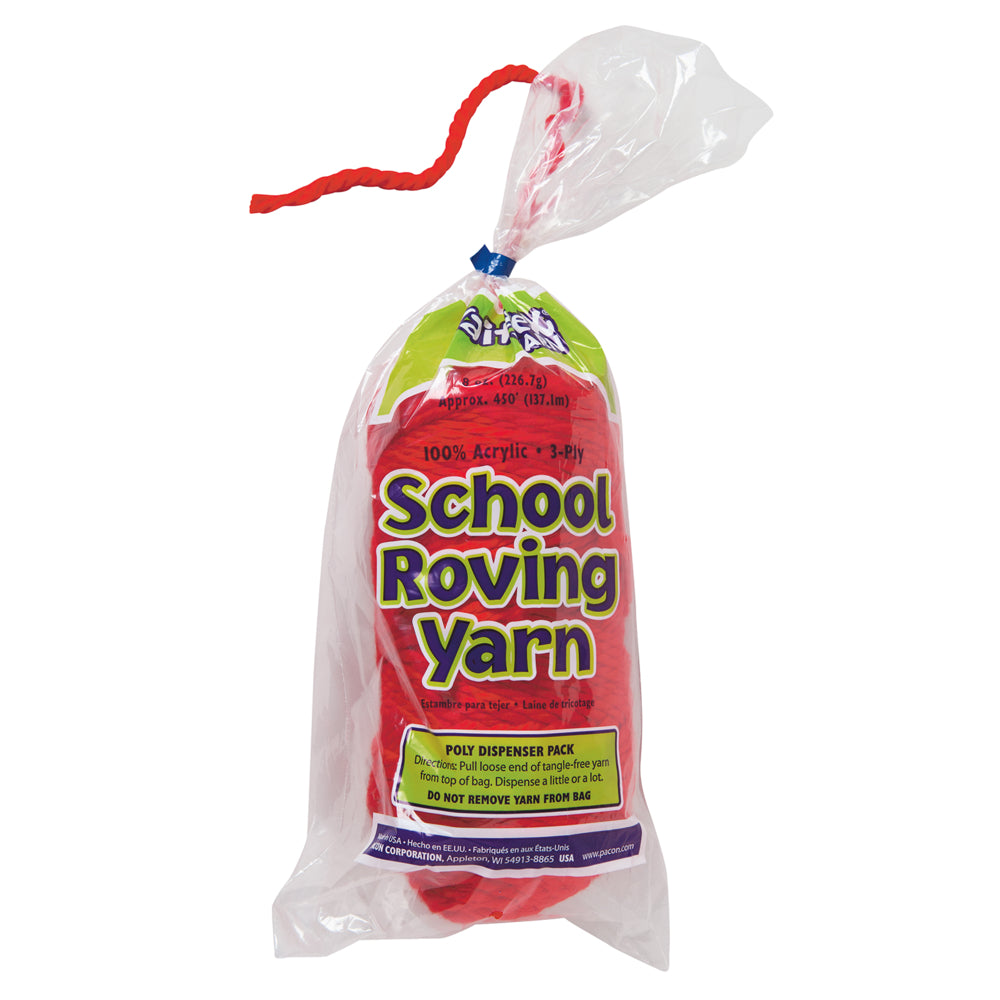 Écheveau de fil à tricoter Pacon Trait-tex 3 brins pour l'école, rouge, 227 g, 137,16 m