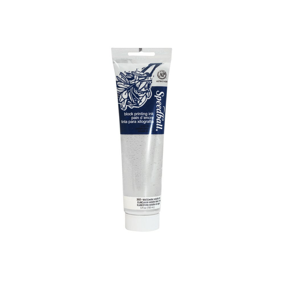 Encre d'impression en bloc hydrosoluble Speedball Art Products - Blanc - 148 ml