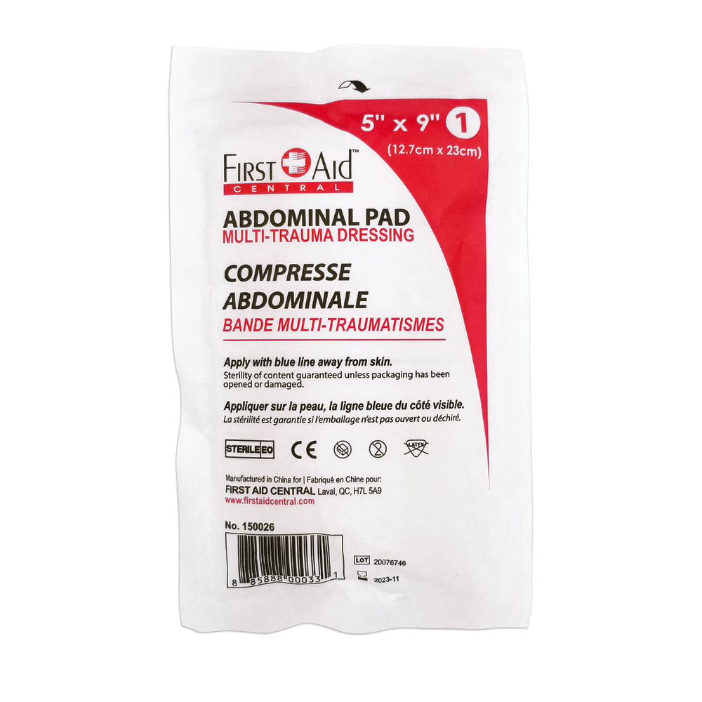 First Aid Central Abdominal Pad - 5" x 9"