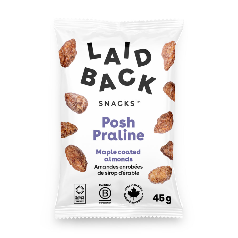 Laid Back Snacks Posh Praline - 45 g - Paquet de 20