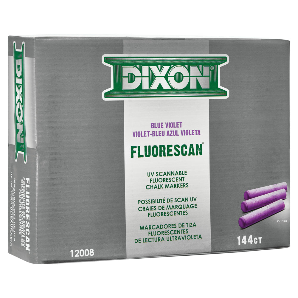 Dixon Fluorescan Fluorescent Chalk - Tapered - Blue Violet - 4" L x 1" W