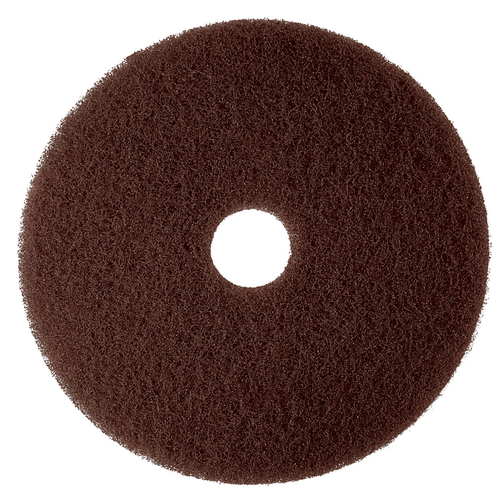 3M Brown Stripper Pad - 17" Diameter - 5 Pack
