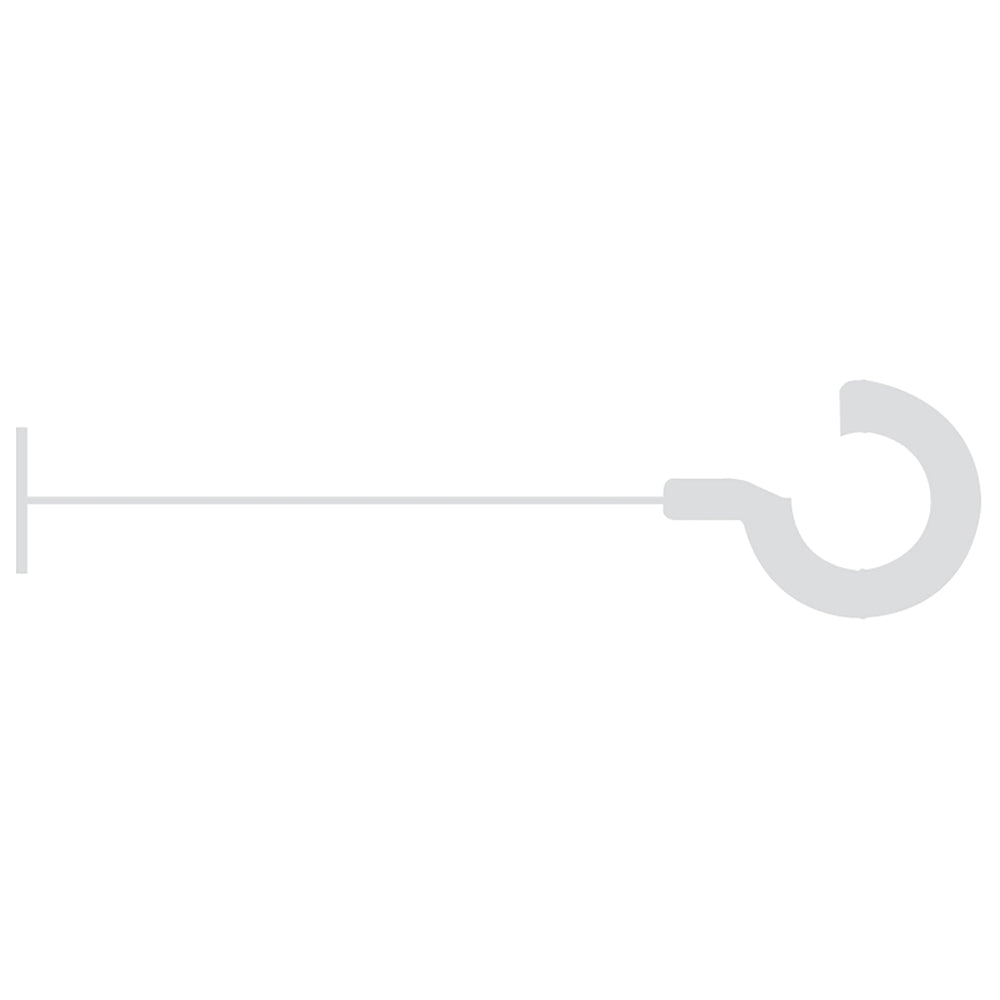 Goupilles à crochet en J Garvey 1-1/2" - Polyéthylène transparent - 50 clips - Paquet de 5 000