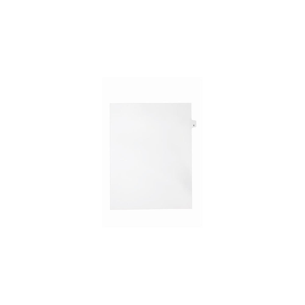 Onglets Sterling Alpha Singles, lettre E, blancs, format lettre, coupe 1/26e, paquet de 25