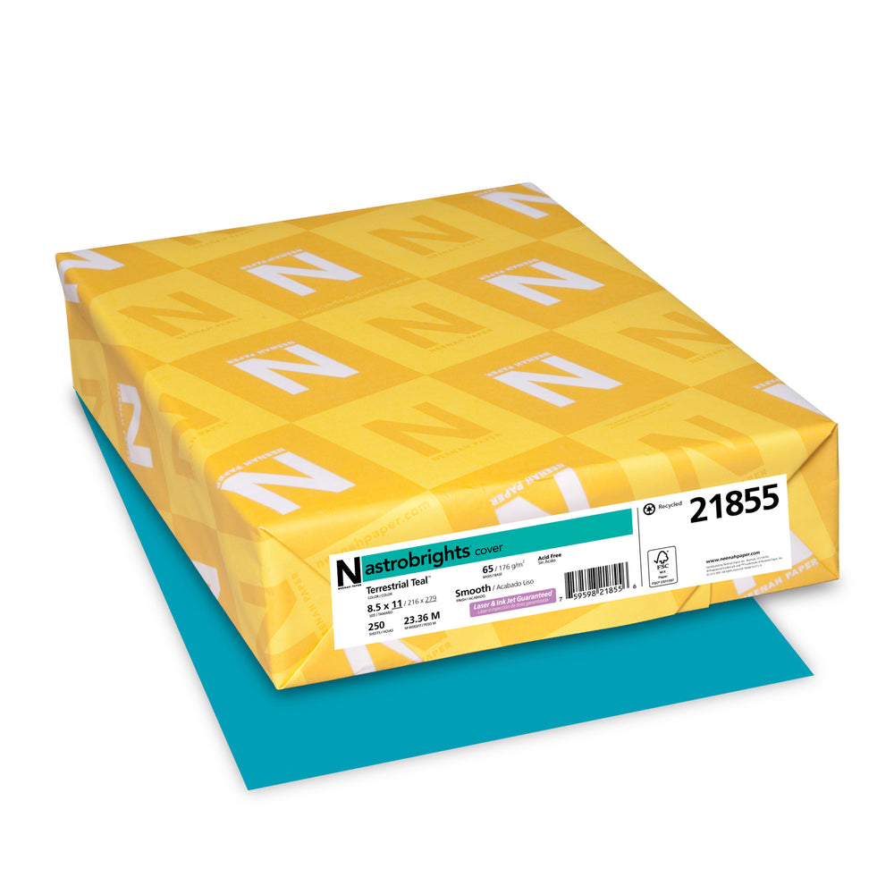 Astrobrights Coloured Paper - 8.5" x 11" - Terrestrial Teal - 250 Sheets