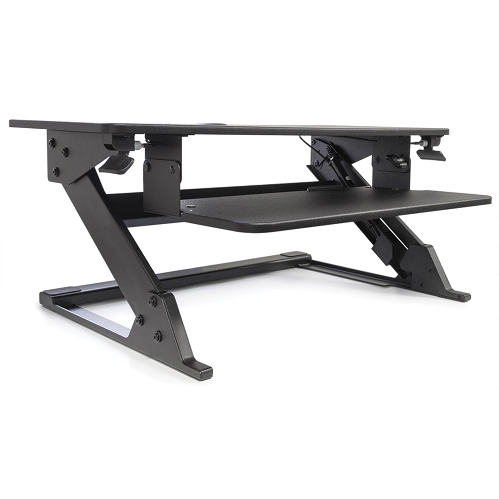 Poste de travail assis-debout Horizon Goya - 15,75" P x 35,5" L - Noir