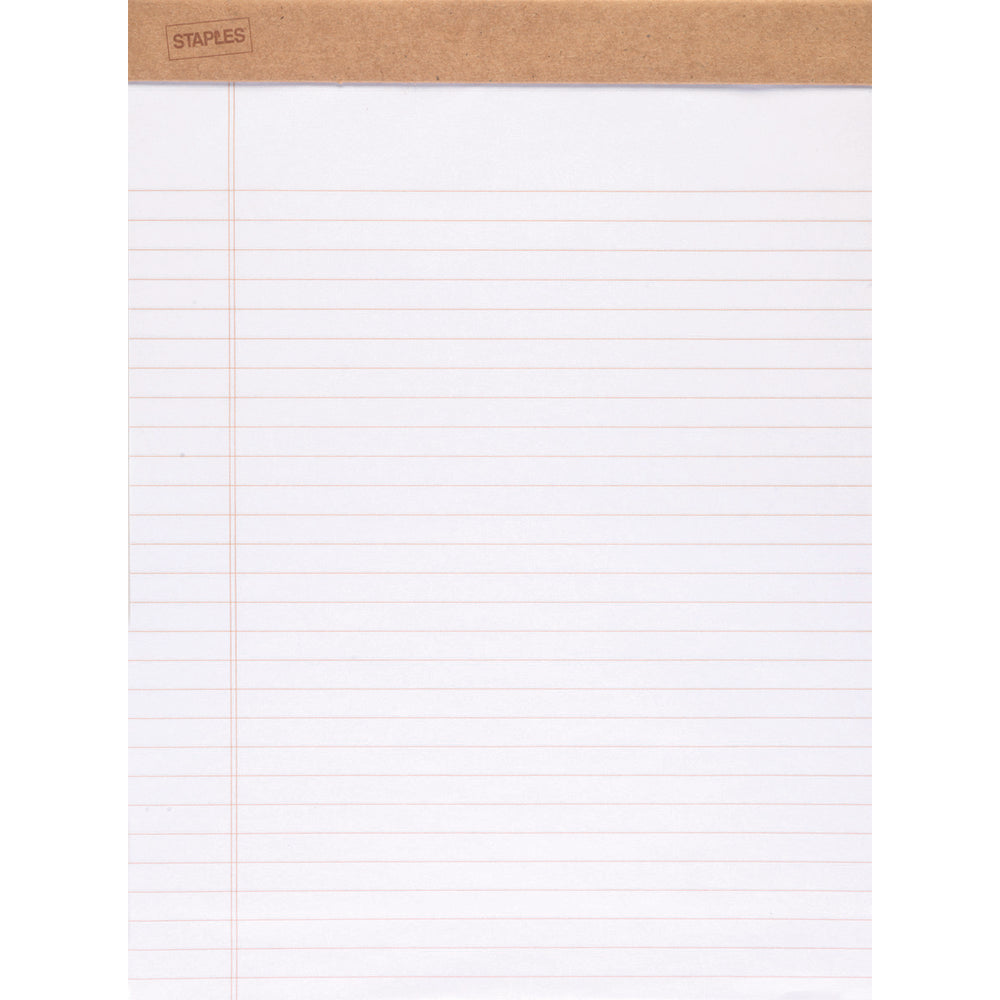 Sustainable Earth by Staples Sugar Cane Based Writing Pads - 15lb. - White - Letter Size - 50 Sheets per Pad - 12 Pads per Pack