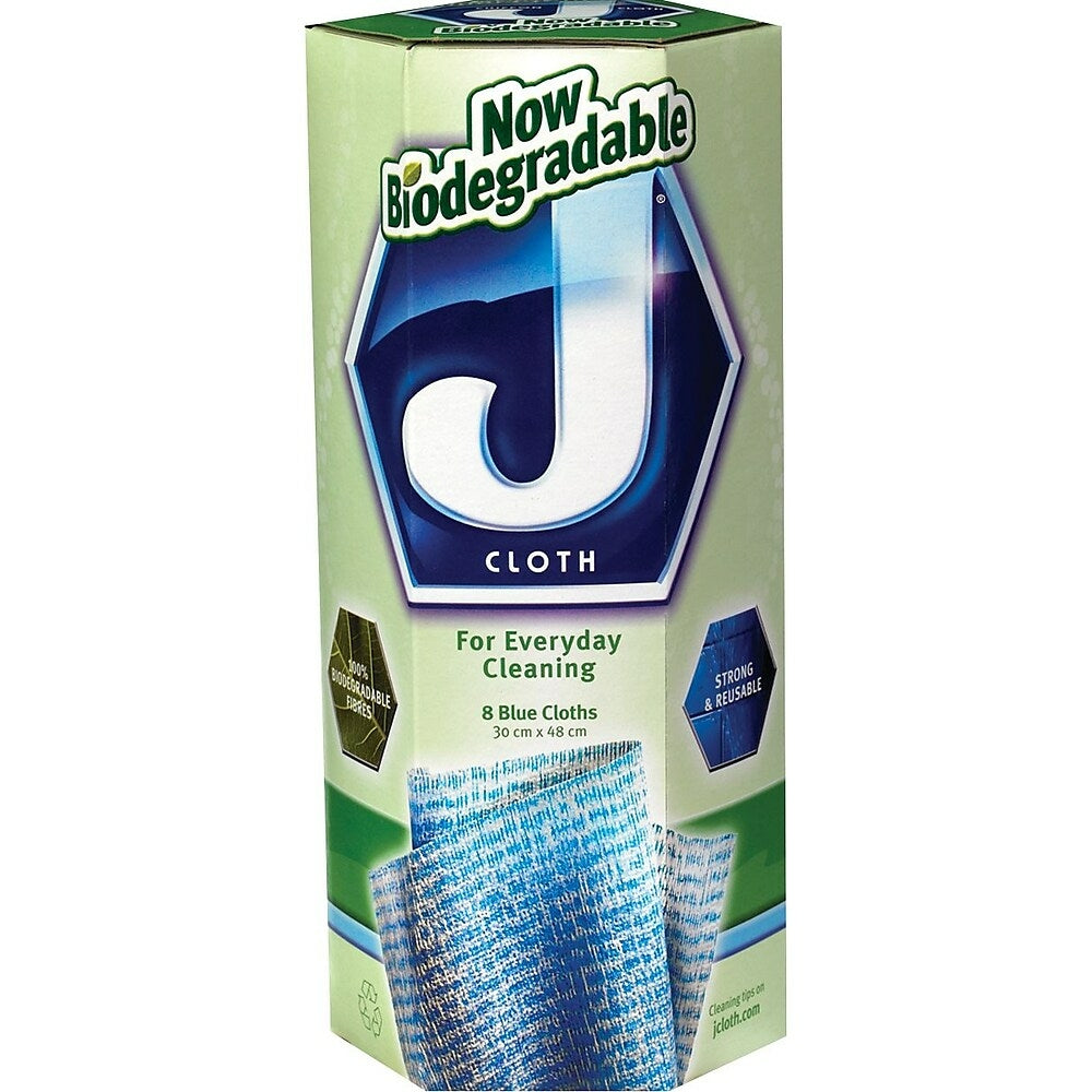 Serviettes réutilisables J-Cloth, bleues, paquet de 8