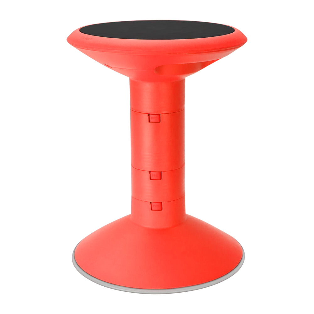 Storex Adjustable 12-18" Wiggle Stool - Non-Slip Base - Red