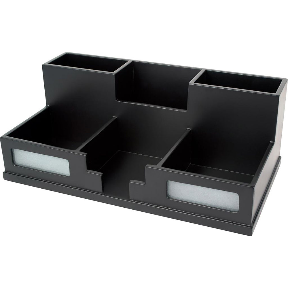 Organiseur de bureau Victor avec support pour smartphone - Noir