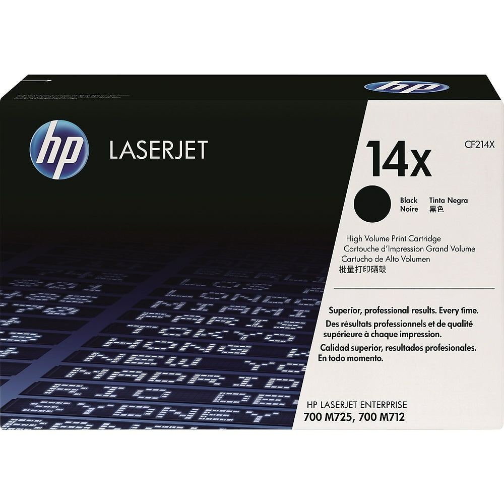 Cartouche de toner noir HP 14X (CF214X) LaserJet d'origine à haut rendement