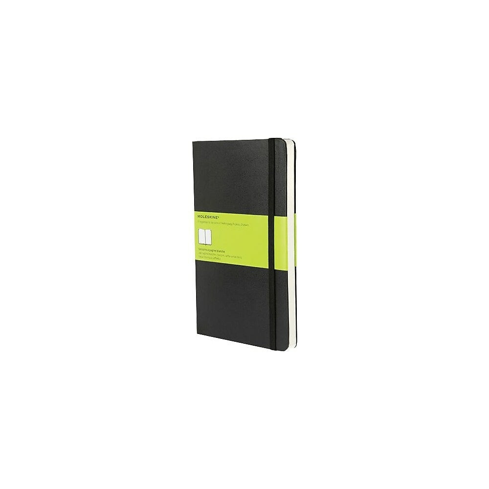 Carnet Moleskine Classic noir à couverture rigide, grand format, uni, 12,7 x 21,6 cm