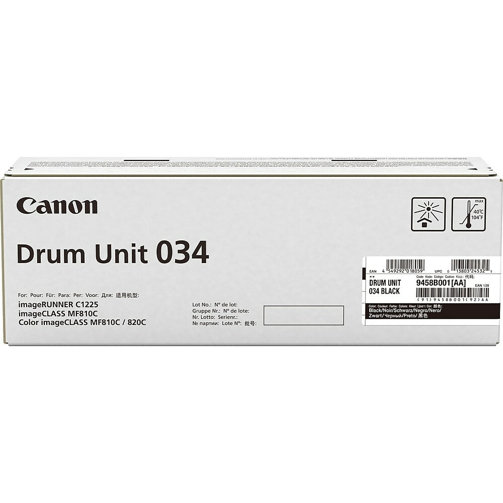 Unité de tambour de toner noir Canon 034 (9458B001)