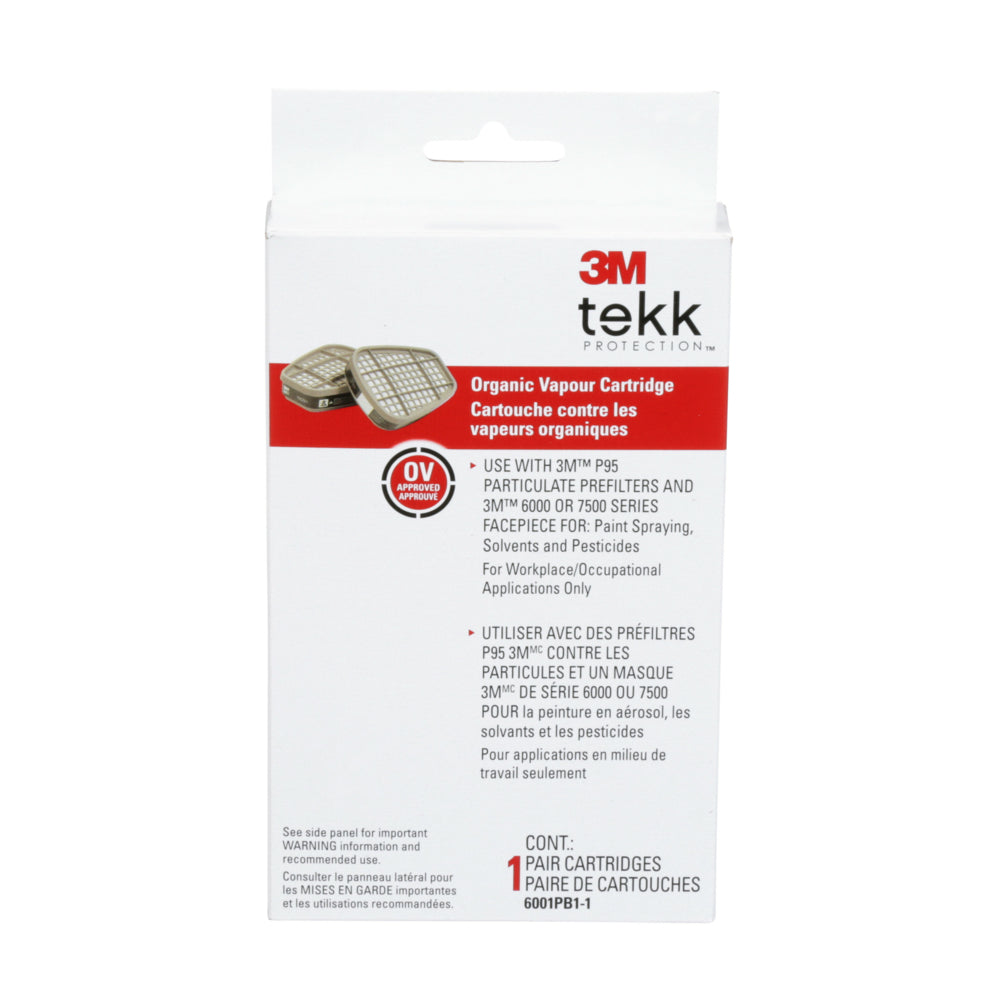 3M Tekk Protection Organic Vapour Replacement Cartridge - Black