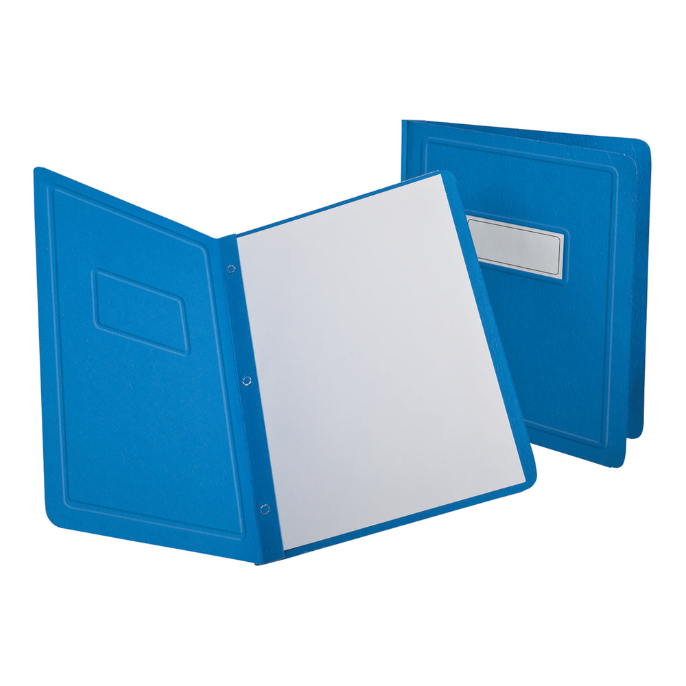 Couverture de rapport Oxford avec bordure et panneau en relief - Format lettre - Bleu clair