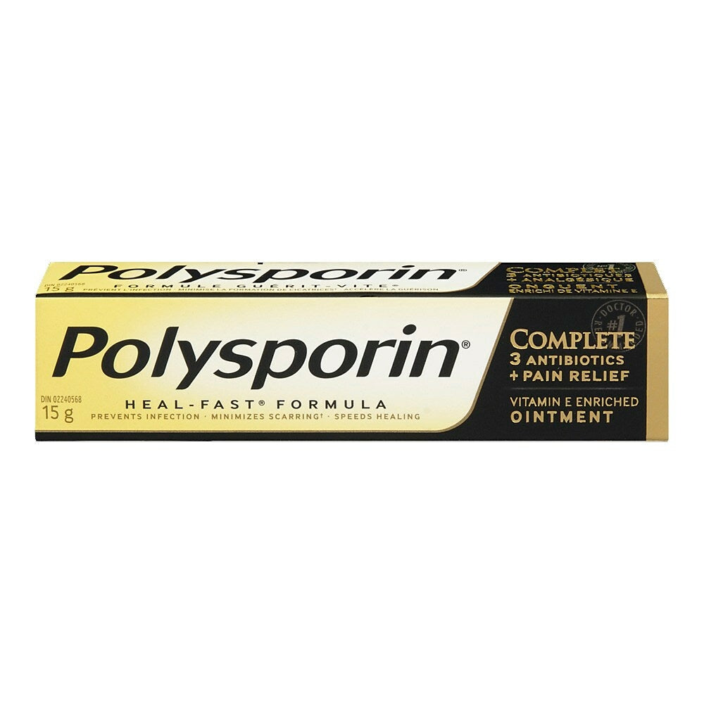 Pommade antibiotique et analgésique Polysporin COMPLETE, 15 g