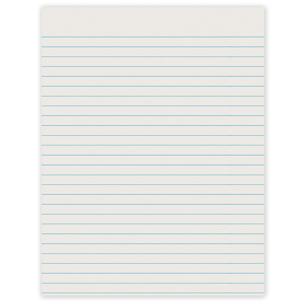 Papier journal ligné Pacon, blanc, ligné 0,93 cm, format court (21,59 cm x 27,9 cm), 500 feuilles