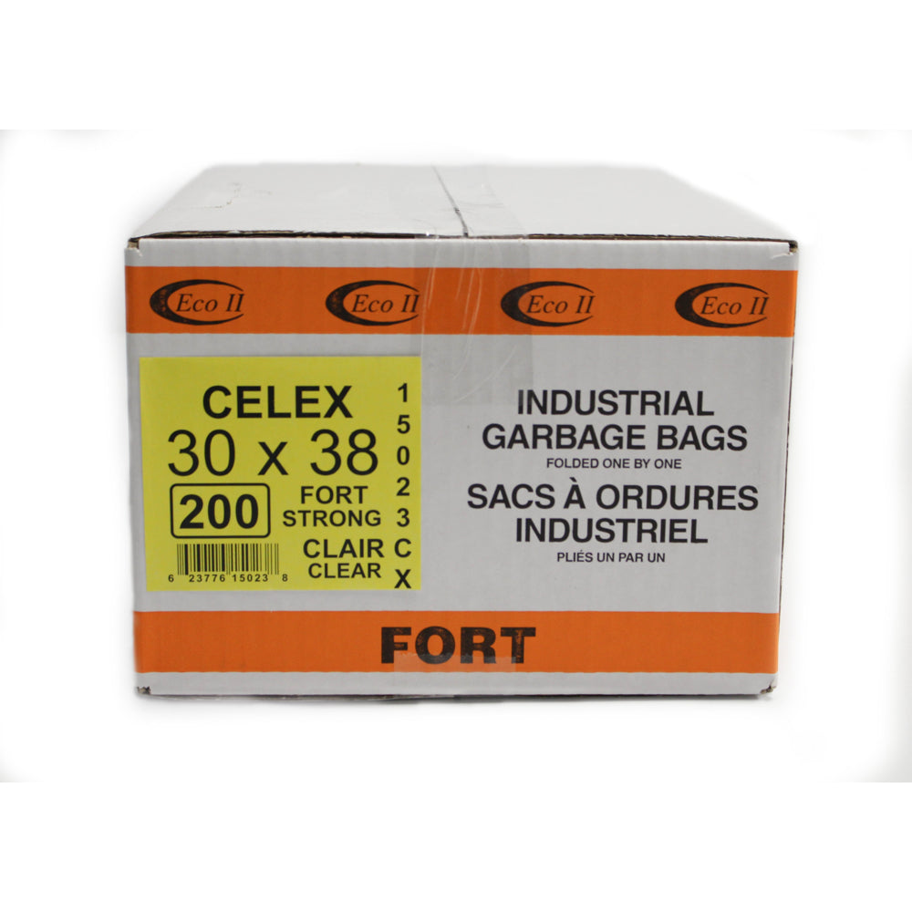 Eco II Garbage Bags - 30" x 38" - Strong - Clear Tint - 200 Pack