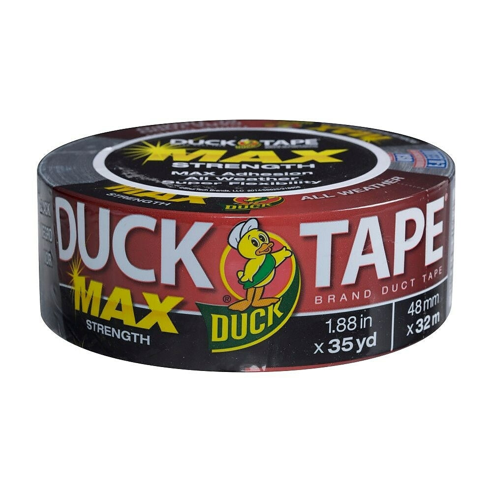 Ruban adhésif Duck Brand MAX Strength, 1,88 po x 35 m, noir (240867)