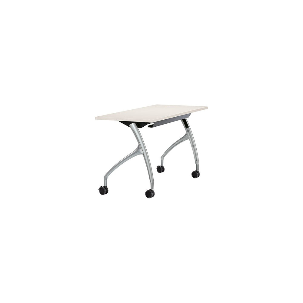 Table rectangulaire rabattable Global 2Gether 60" x 24" - Chocolat blanc