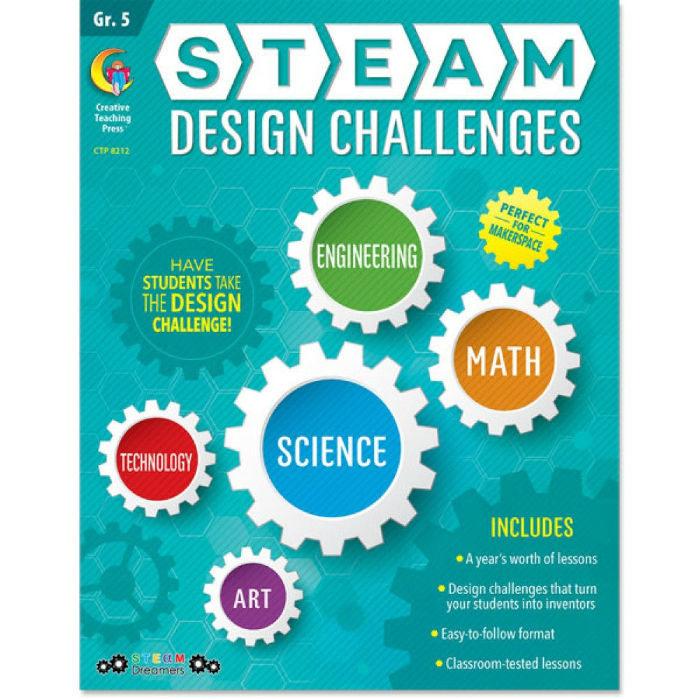 Creative Teaching Press STEAM Design Challenges Resource Book, Gr. 5