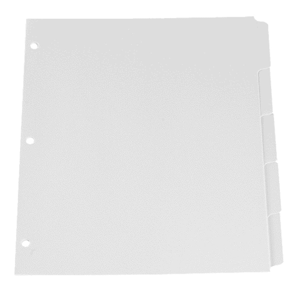 Oxford Plain Tab Dividers - 5 Tab - Letter Size - White