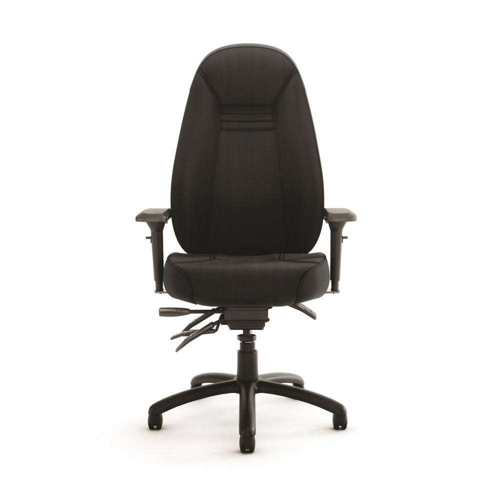 Chaise Obusforme Comfort à dossier haut, noire