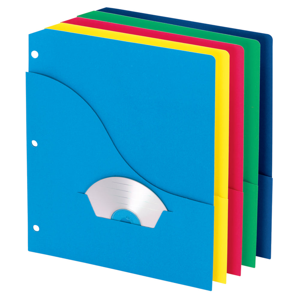 Pendaflex Essentials Wave Pocket Project Folder - Letter Size - Assorted Colours - 10 Pack