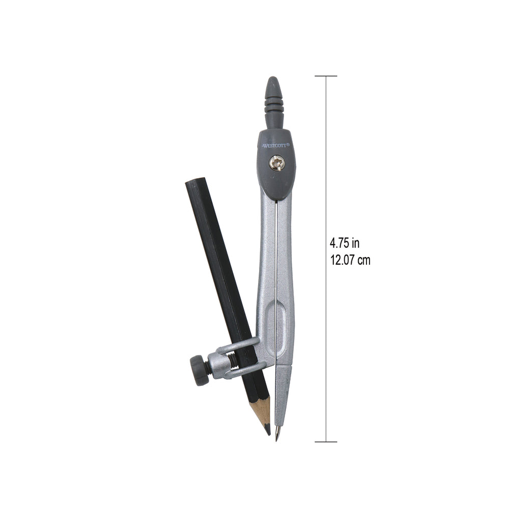 Westcott Metal Compass With Pencil - 13" Diameter