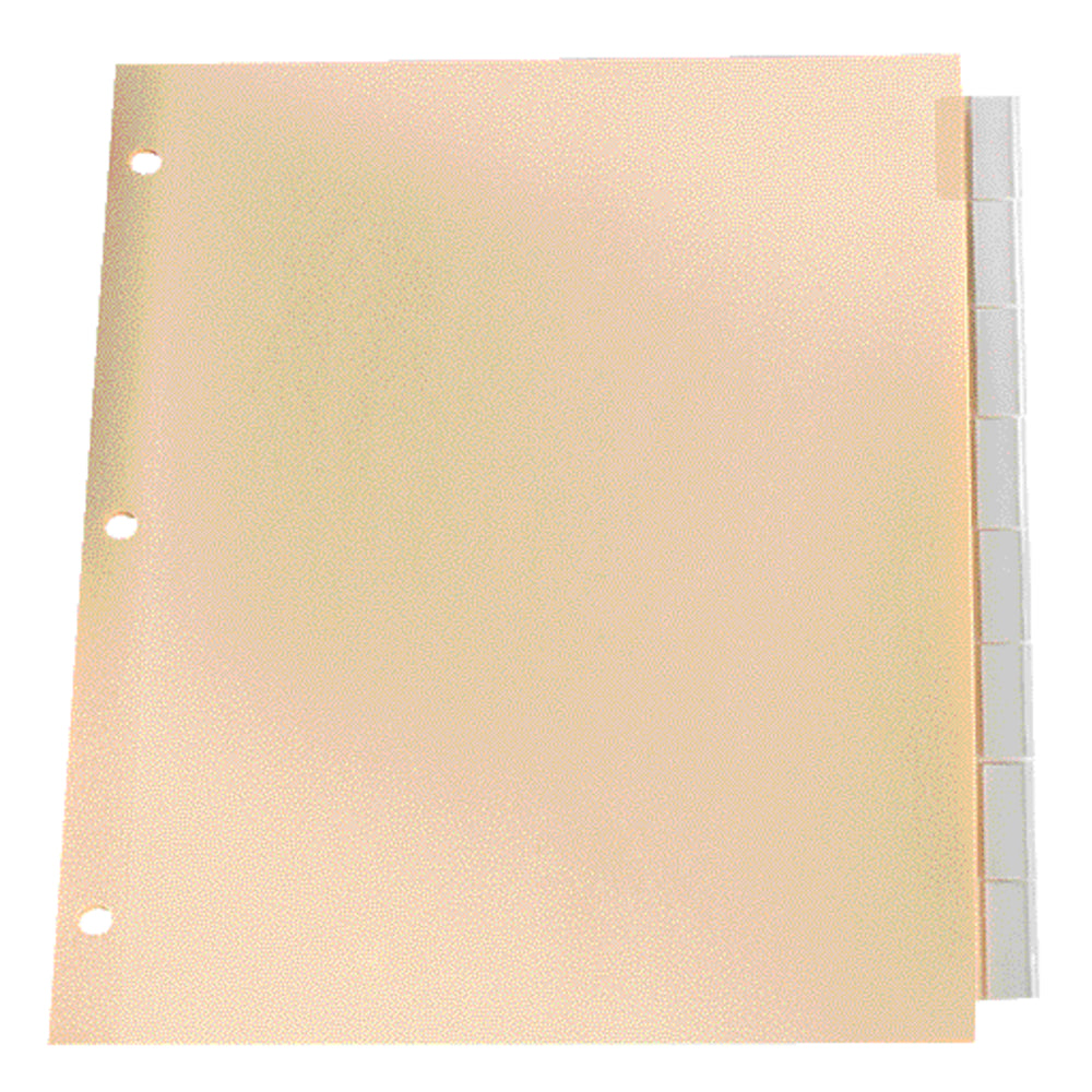 Oxford Premium Insertable Tab Dividers - 8 Tab - Letter Size - Clear