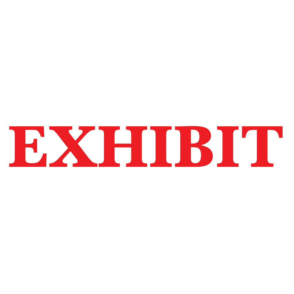 Tampons Trodat Eco Printy - Anglais - « Exhibit » - 1 1/2" x 1/2" - Rouge