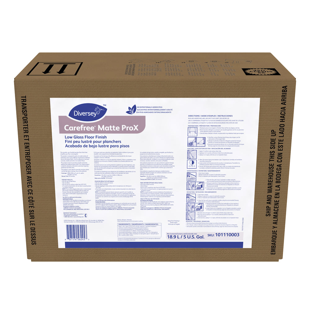 Diversey Carefree Matte ProX Floor Finish