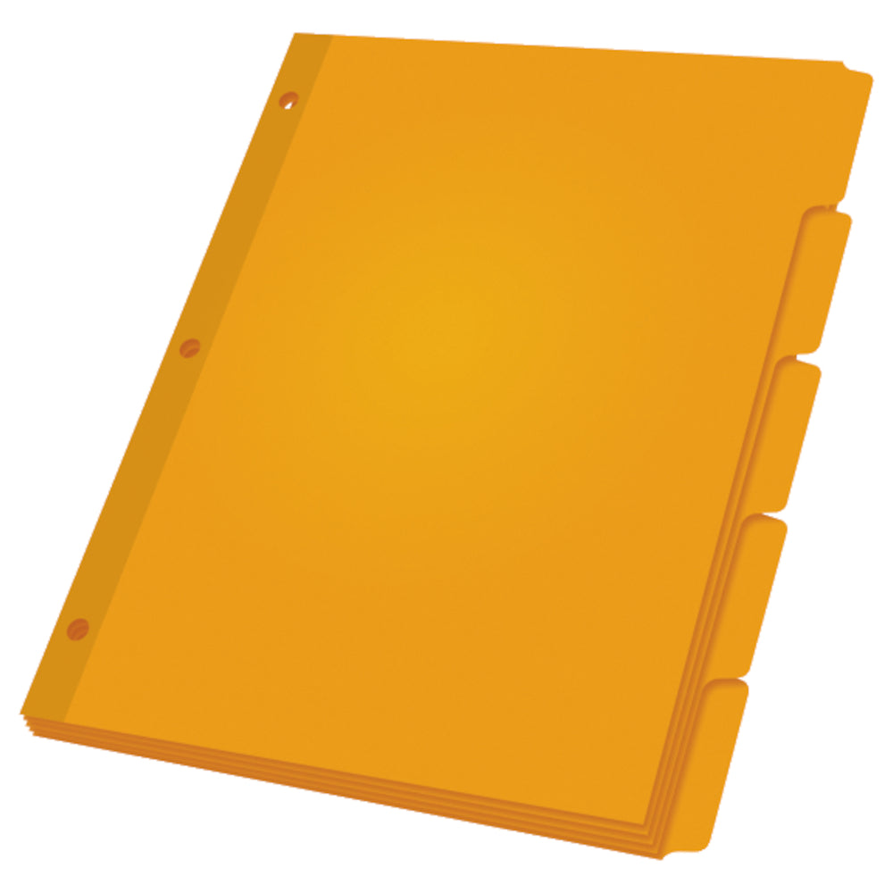 Oxford Reinforced Plain Tab Buff Dividers - 5 Tabs