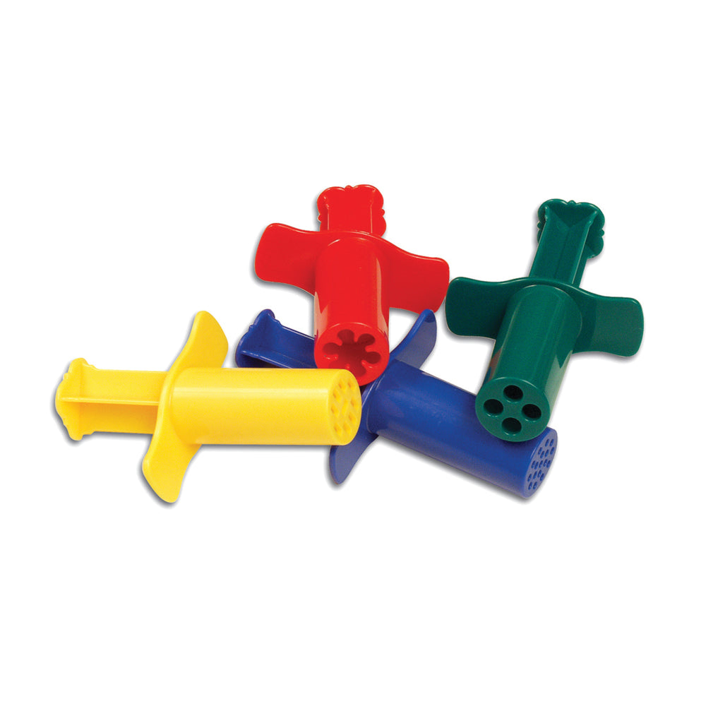 Creativity Street Dough Extruders, 12 Assorted Patterns, Approx. 3", 12/set