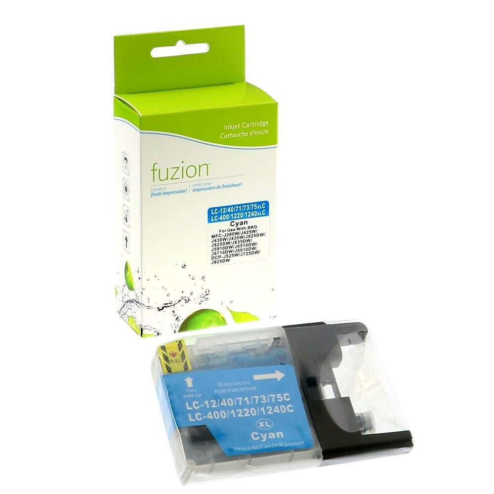 Cartouches d'encre compatibles Fuzion Brother LC75C - Haut rendement - Cyan