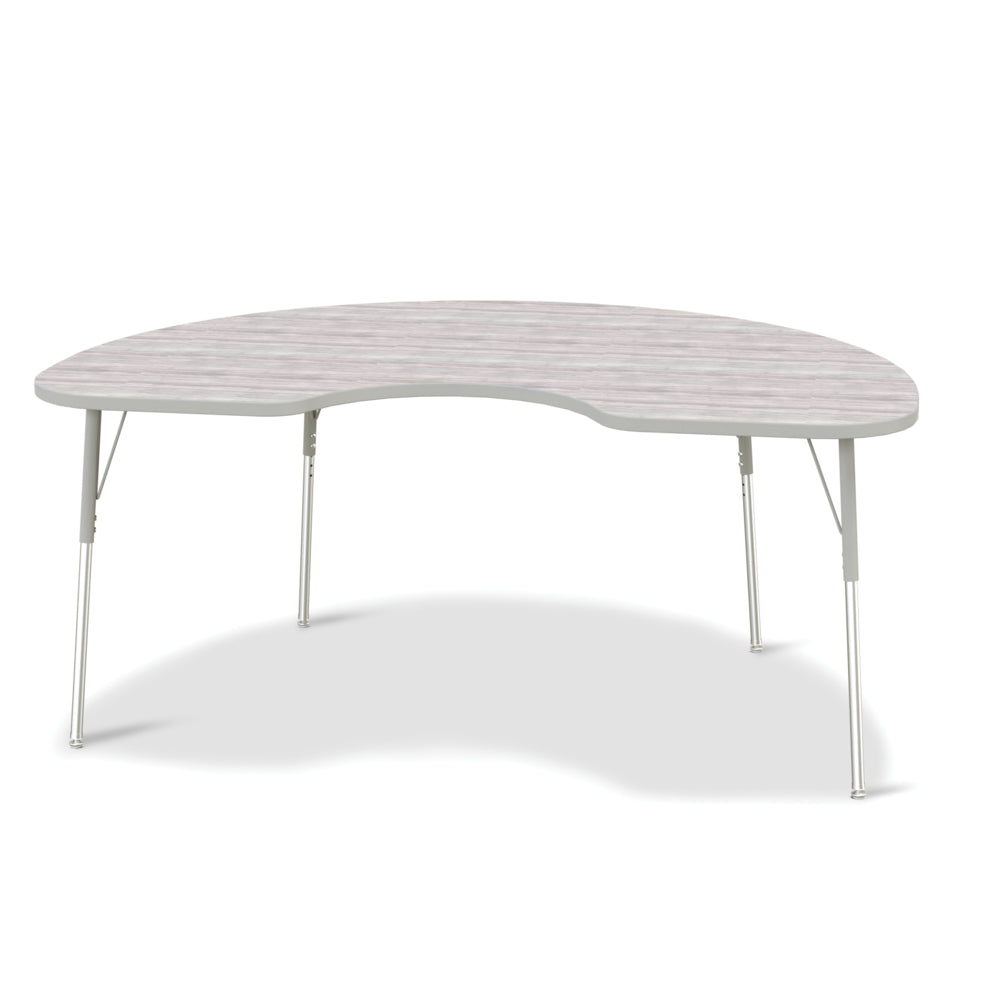 Table d'activités pour les reins Jonti-Craft Berries - 48" x 72" - 24-31"H - Gris bois flotté/gris
