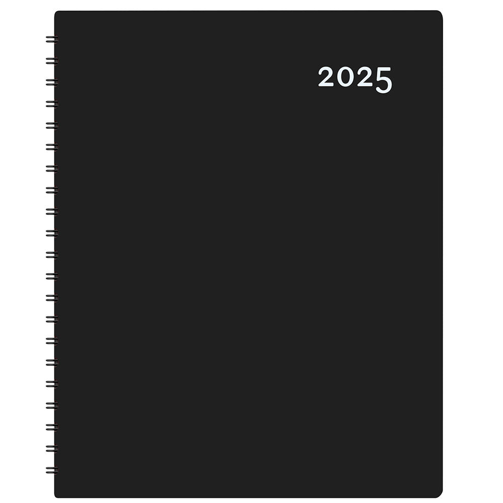 Agenda journalier W. Maxwell Maxi 2025 - 8,5" x 11" - Noir - Bilingue