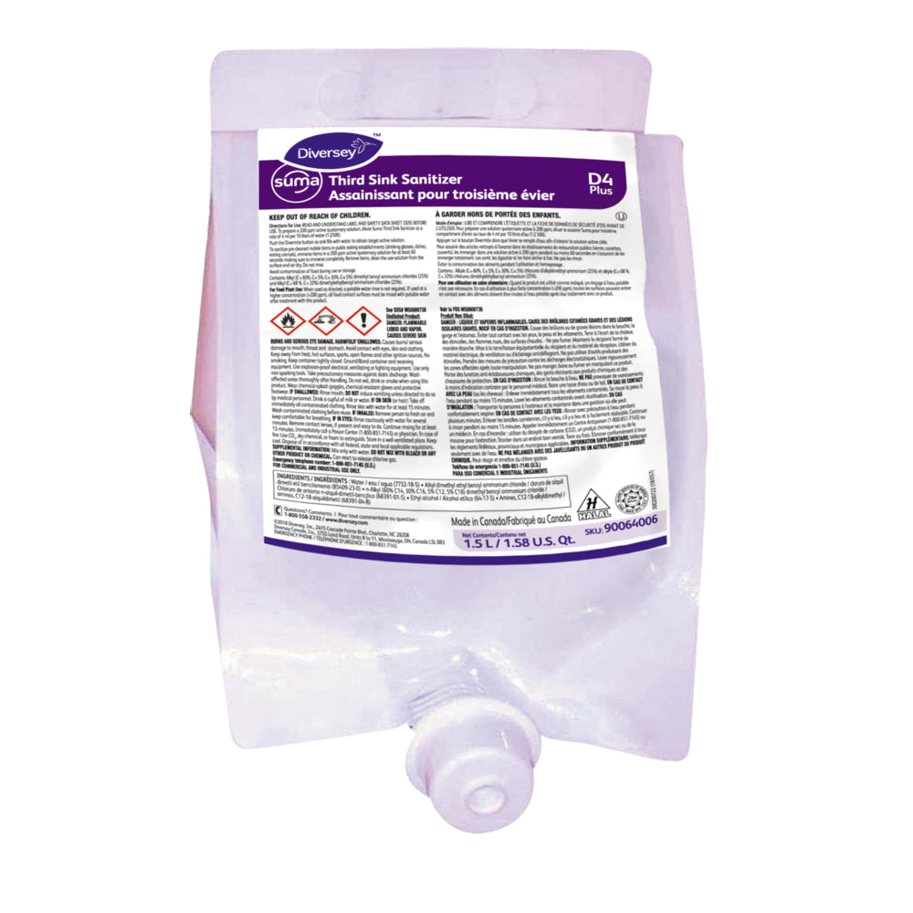 Diversey Suma Third Sink Sanitizer - 1.55L - 4 Pack