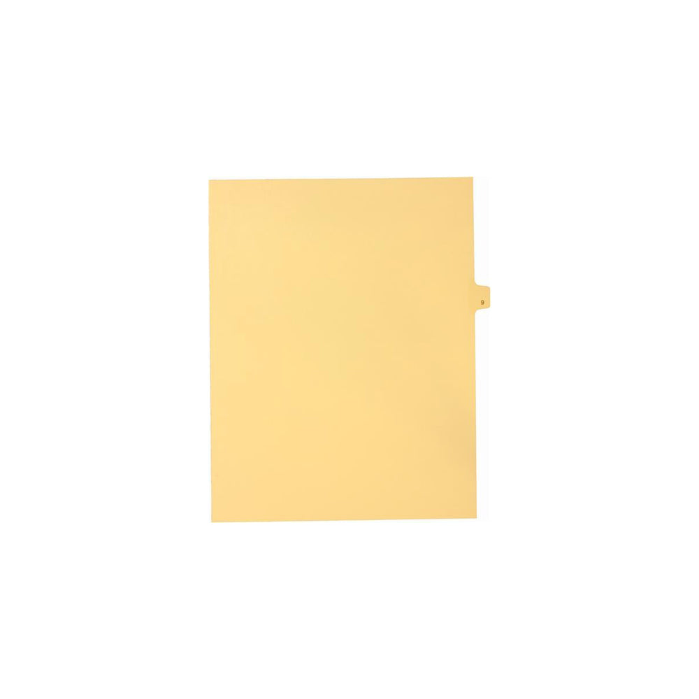 Sterling Numeric Singles Tabs, #9, Buff, Letter Size, 1/25th Cut, 25/pk