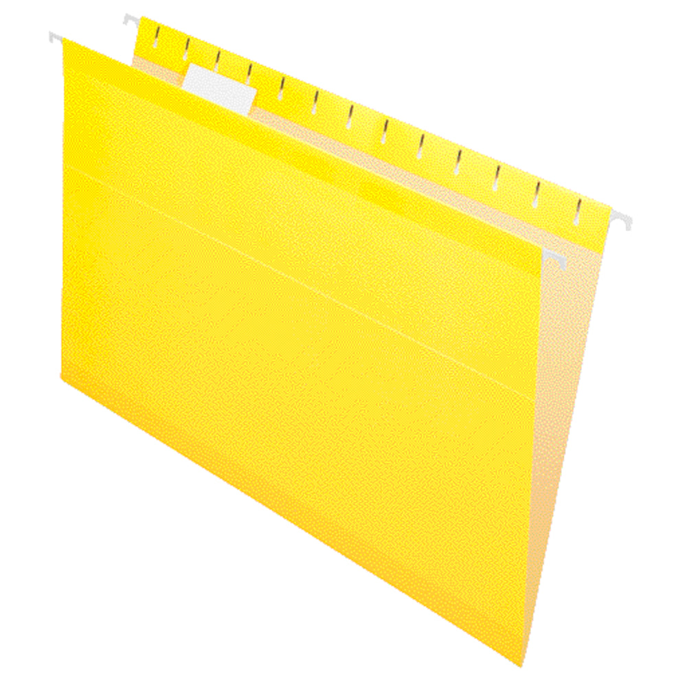 Pendaflex Premium Coloured Hanging File Folders - Legal Size - Yellow - 25 Pack