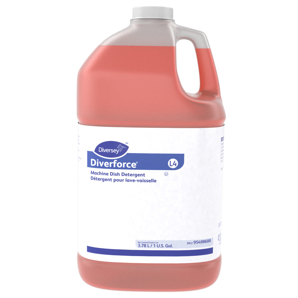 Détergent à vaisselle Diversey Diverforce pour machine à laver - 3,78 L - Paquet de 4