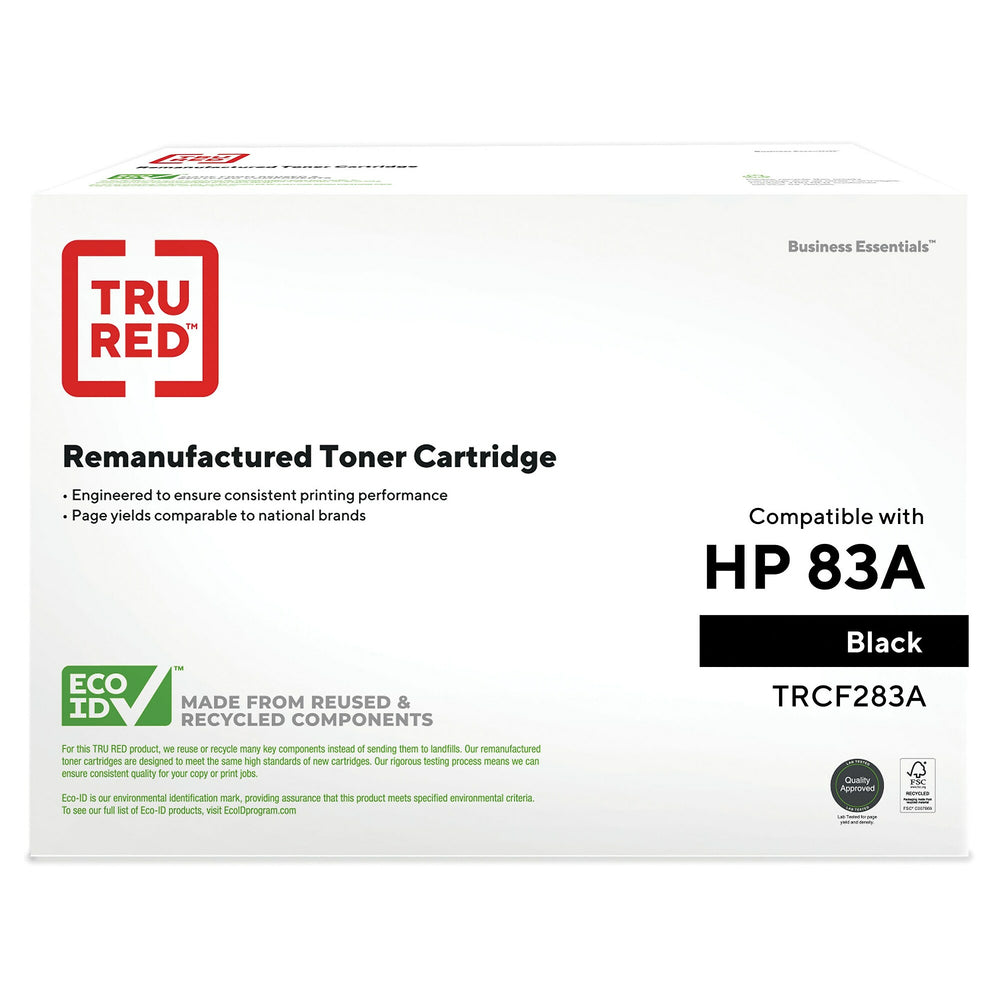 TRU RED CF283A HP 83A Remanufactured Toner Cartridge - Standard Yield - Black