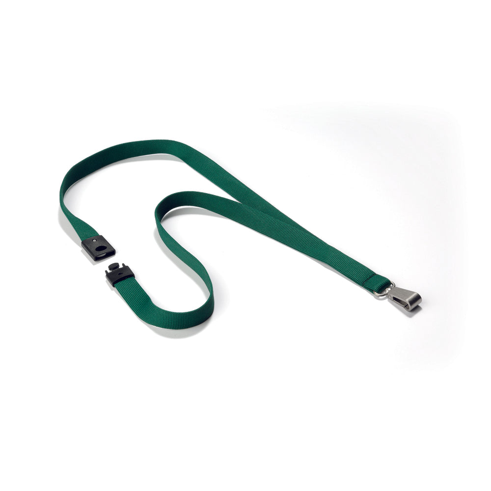 Durable Lanyard With Safety Release - Dark Green - 10 Pack