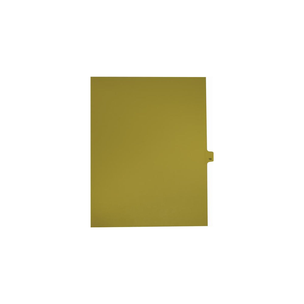 Onglets numériques Sterling Singles, n° 14, chamois, format lettre, coupe 1/25e, paquet de 25