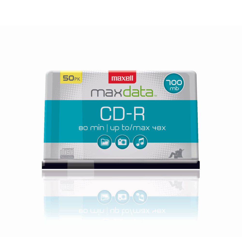 Maxell Recordable Write-Once CD-R's - 700 MB - 50 Pack