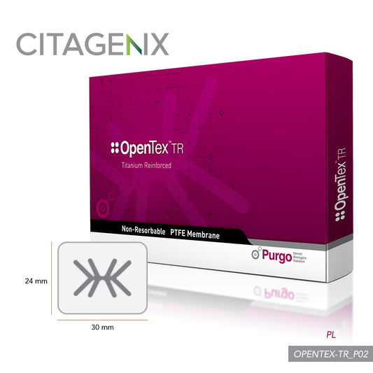OpenTex-TR 24 x 30mm Reinforced titanium membrane (PL), 1 membrane/Box OPENTEX-TR_P02