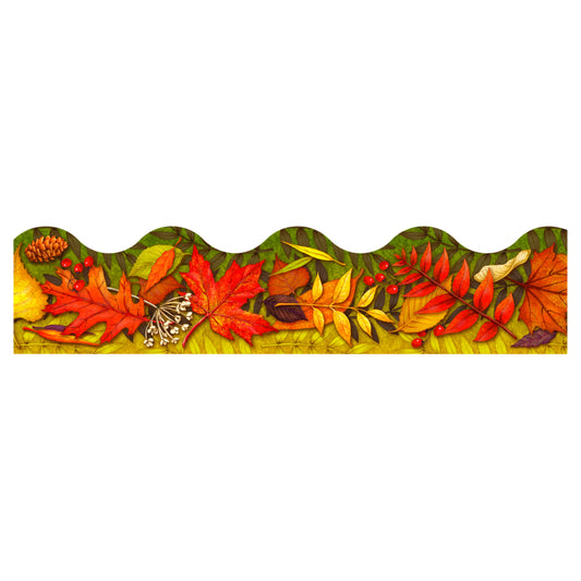 TREND Enterprises Terrific Trimmers - 2,25" x 39" - Feuilles d'automne - Paquet de 12