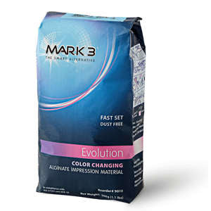 MARK3 Evolution Alginate à changement de couleur sans poussière à prise rapide 1,1 lb.